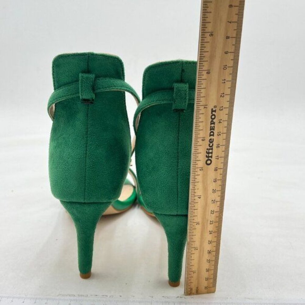 FSJ Women Comfy Open Toe Summer Sandal Ankle Strap Kitten Mid Heels Shoes Patent - Picture 5 of 8